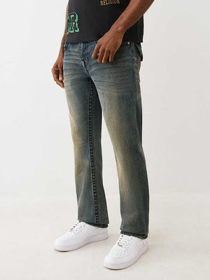 True Religion Jeans Ricky Big T Flap 34In Homecourt Ash Dark Wash
