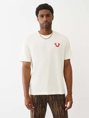 True Religion T-Shirt Ss Number One Srs Winter White