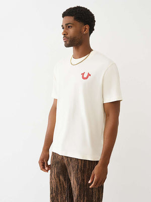 True Religion T-Shirt Ss Number One Srs Winter White