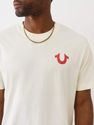 True Religion T-Shirt Ss Number One Srs Winter White