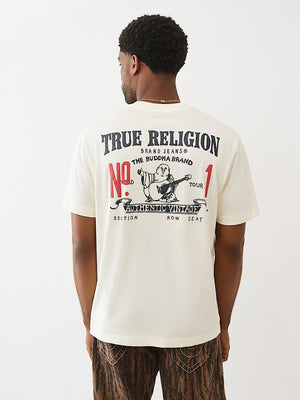 True Religion T-Shirt Ss Number One Srs Winter White