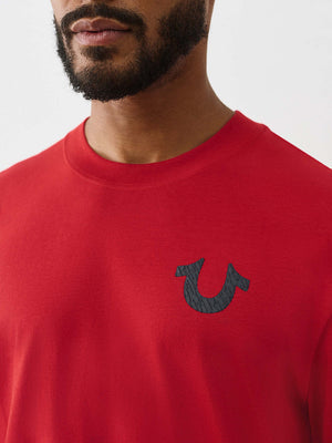 True Religion T-Shirt Ss Number One Srs Trv Red