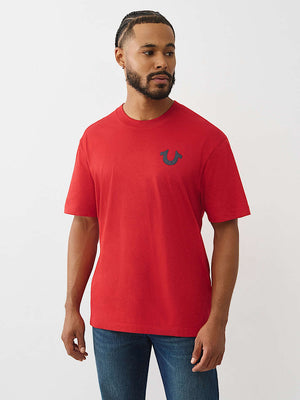 True Religion T-Shirt Ss Number One Srs Trv Red