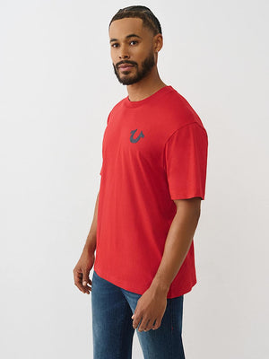 True Religion T-Shirt Ss Number One Srs Trv Red