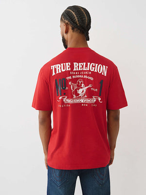 True Religion T-Shirt Ss Number One Srs Trv Red