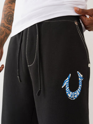 True Religion Sweatpants Hs Paint Big T Sweats Jet Black