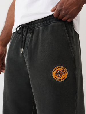 True Religion Sweatpants Tiger Vintage Jet Black
