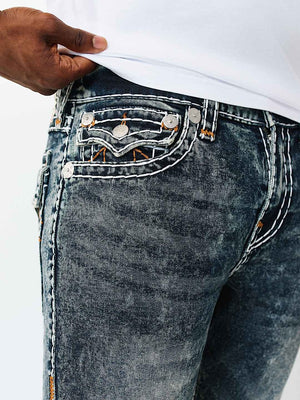 True Religion Jeans Rocco Super T Flap 32 In Ashes To Indigo Dark Wash