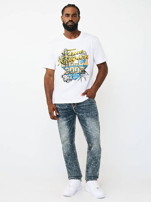 True Religion Jeans Rocco Super T Flap 32 In Ashes To Indigo Dark Wash