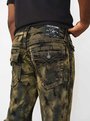 True Religion Shorts Ricky Sn Flap Fray Hem Grim Black Wash