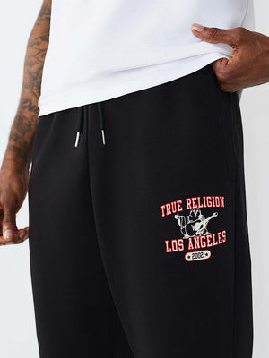True Religion Jogger Mesh Print Buddha Jet Black