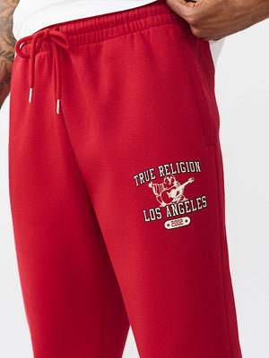 True Religion Jogger Mesh Print Buddha Travertine Red