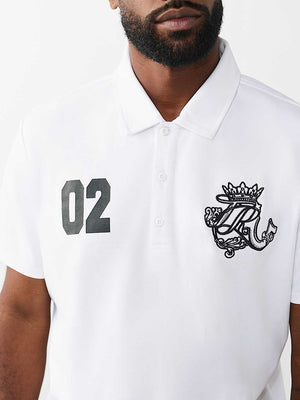 True Religion T-Shirt Ss Tr Crest Sport Optic White