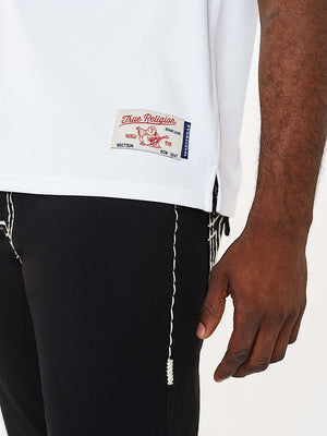 True Religion T-Shirt Ss Tr Crest Sport Optic White