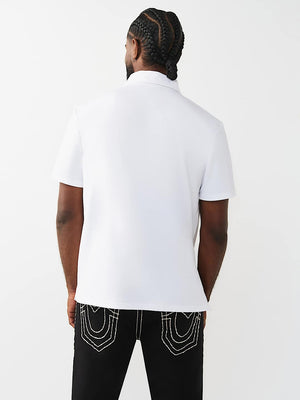 True Religion T-Shirt Ss Tr Crest Sport Optic White