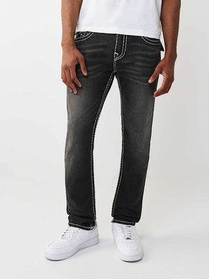 True Religion Jeans Rocco Super T Flap 32In Smog Overdye Black Wash