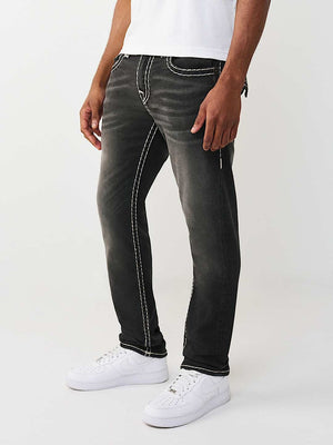 True Religion Jeans Rocco Super T Flap 32In Smog Overdye Black Wash