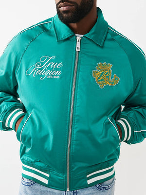 True Religion T-Shirt Tr Crest Satin Retro Ultra Marine