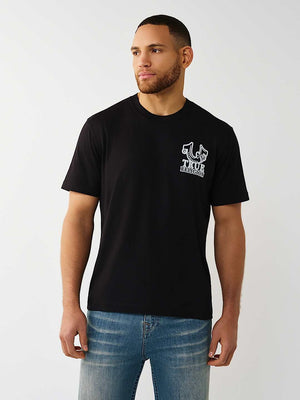 True Religion T-Shirt Ss Tr Crest Jet Black