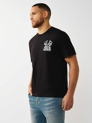 True Religion T-Shirt Ss Tr Crest Jet Black