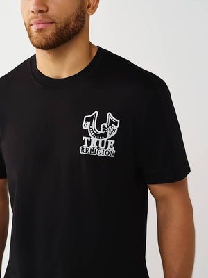 True Religion T-Shirt Ss Tr Crest Jet Black