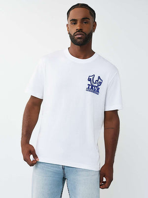 True Religion T-Shirt Ss Tr Crest Optic White