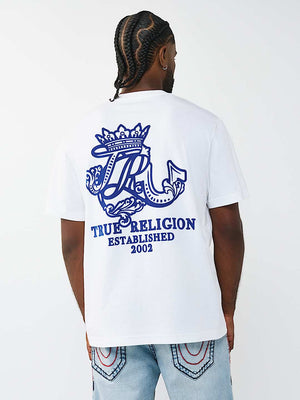 True Religion T-Shirt Ss Tr Crest Optic White