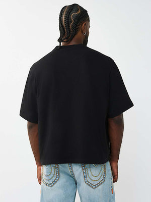 True Religion T-Shirt Ss True University Boxy Jet Black