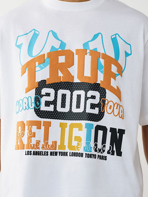 True Religion T-Shirt Ss True University Boxy Optic White