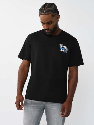 True Religion T-Shirt Ss Sport Logo Jet Black