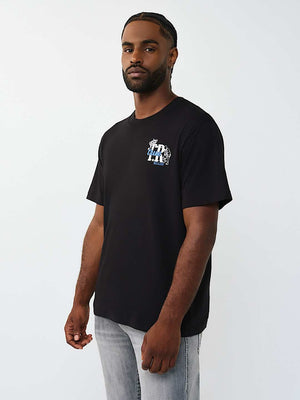 True Religion T-Shirt Ss Sport Logo Jet Black