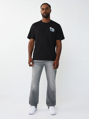 True Religion T-Shirt Ss Sport Logo Jet Black