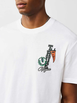 TRUE RELIGION T-SHIRT HS PENNANTS OPTIC WHITE