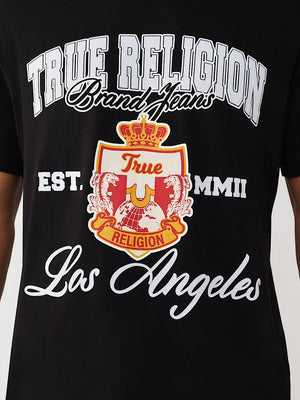 True Religion T-Shirt Ss Elite Crest Jet Black