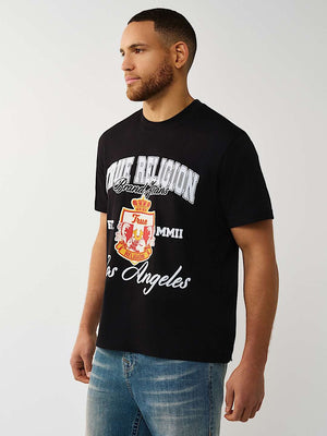 True Religion T-Shirt Ss Elite Crest Jet Black