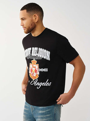 True Religion T-Shirt Ss Elite Crest Jet Black