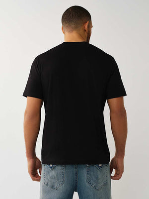 True Religion T-Shirt Ss Elite Crest Jet Black