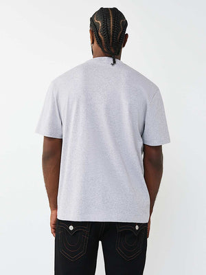 True Religion T-Shirt Ss Elite Crest Heather Grey