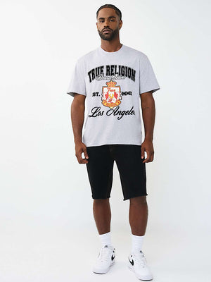 True Religion T-Shirt Ss Elite Crest Heather Grey