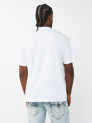 True Religion T-Shirt Ss Elite Crest Optic White