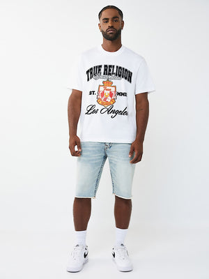 True Religion T-Shirt Ss Elite Crest Optic White