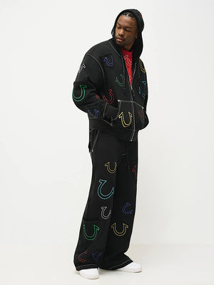True Religion Sweatpants Hs Big T Baggy Jet Black