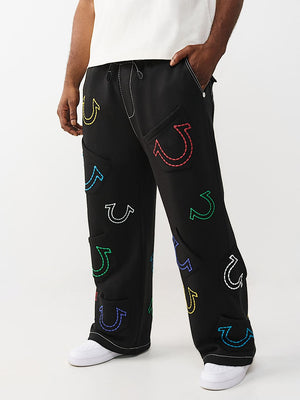True Religion Sweatpants Hs Big T Baggy Jet Black