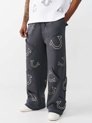 True Religion Sweatpants Hs Big T Baggy Iron Gate Grey