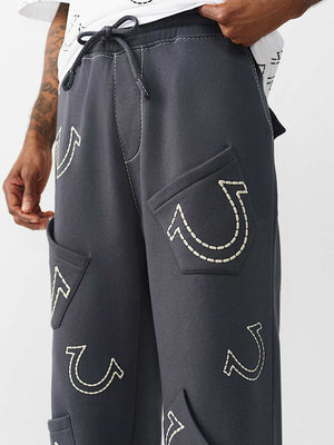 True Religion Sweatpants Hs Big T Baggy Iron Gate Grey