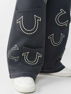 True Religion Sweatpants Hs Big T Baggy Iron Gate Grey