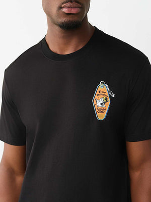 True Religion T-Shirt Ss Buddha Keychain Jet Black