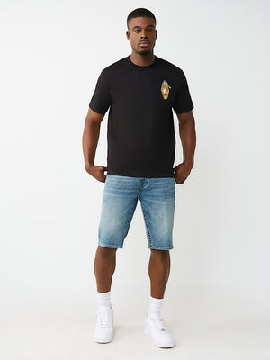 True Religion T-Shirt Ss Buddha Keychain Jet Black