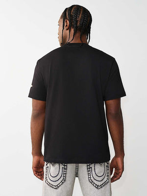 TRUE RELIGION T-SHIRT HS CHAMP JET BLACK