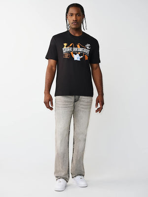 TRUE RELIGION T-SHIRT HS CHAMP JET BLACK